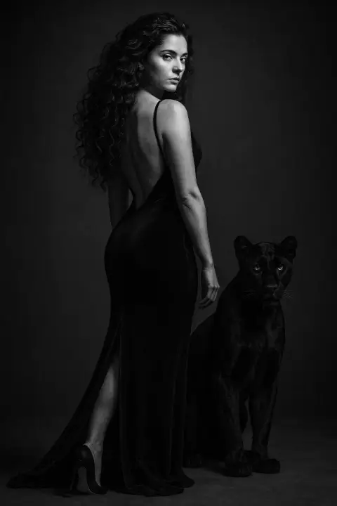 134-confident-woman-black-evening-gown-sleek-black-panther